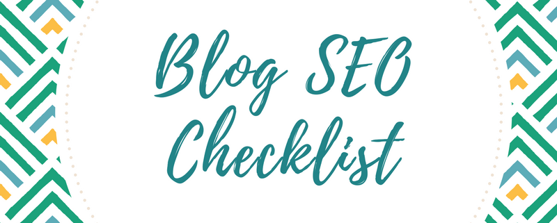 blog seo checklist