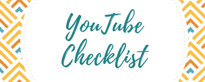 YouTube Checklist