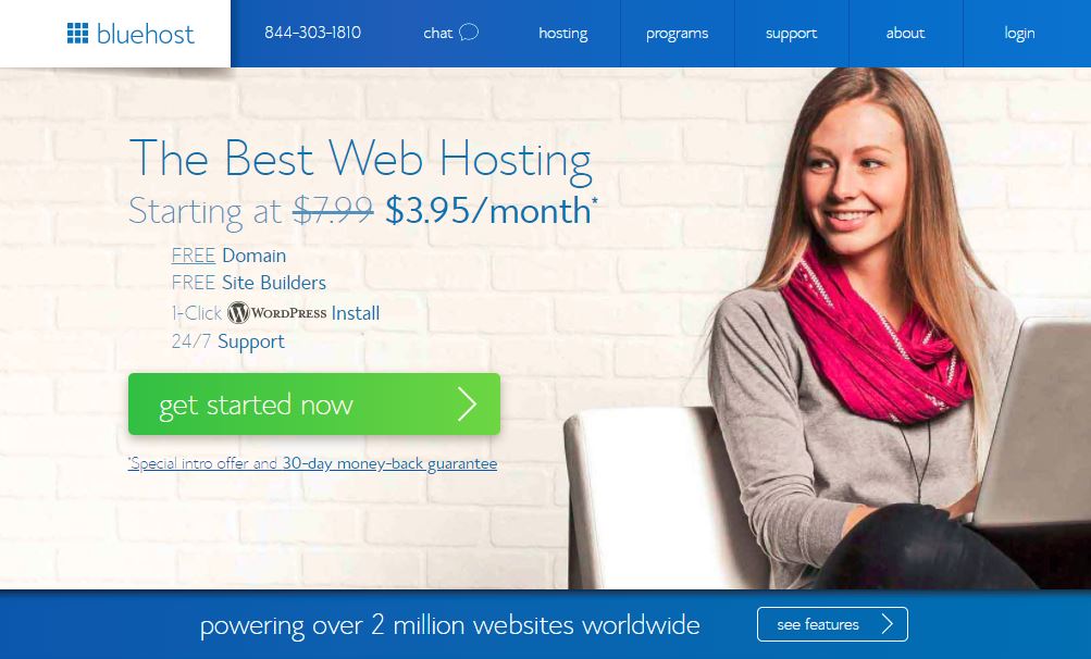 Bluehost how to set up hosting get started