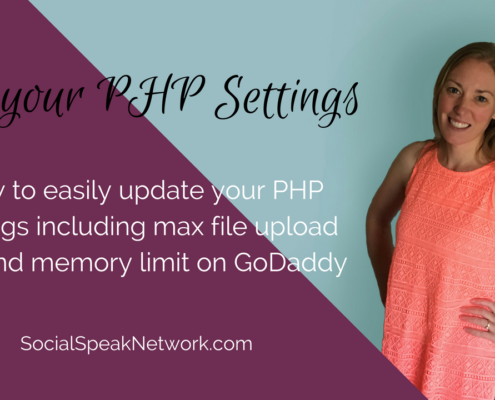 PHP Settings for GoDaddy Wordpress