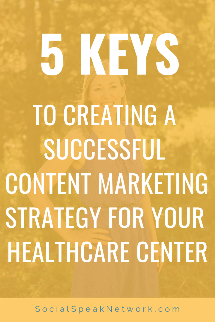 5 Keys to Creating a Successful Content Marketing Strategy for your Healthcare Center #inbound #contentmarketing