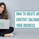 How to Create an Effective Content Calendar for Your Business